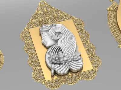 3 design of Lady Fortuna on suisse pamp 3D print model