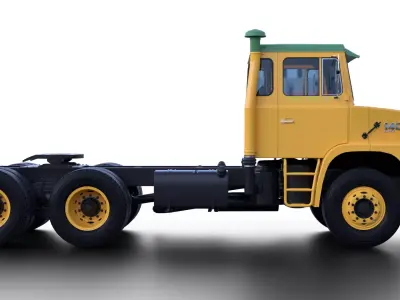 Scania LT140 38 6x4 Stock Classic Truck Low-poly 3D model