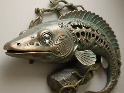 Fish sculpture 3D print model