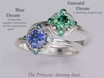 Princess Elena Duet Set 3D model