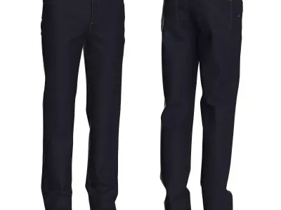 Male denim jean 3D model