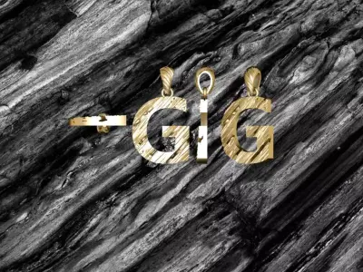 G Letter Alphabet Wooden Texture Pendant 3D Print Model 3D print model