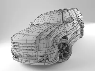 Car Rock Low-poly 3D model