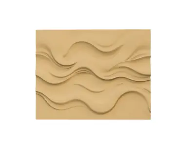 modern panel wall decor set wall relief mural CNC 87  3D model