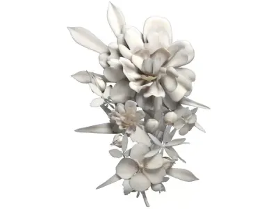 Flowers bunch Low-poly 3D model