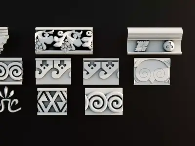 Ornament Pack Vol 12 - Greek Decorative 3D model