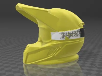 helmet fox motocross minimalist 3D print model