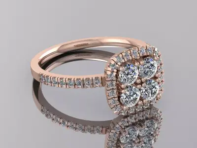 Jewelry Ring Gold Elegant 3D print model