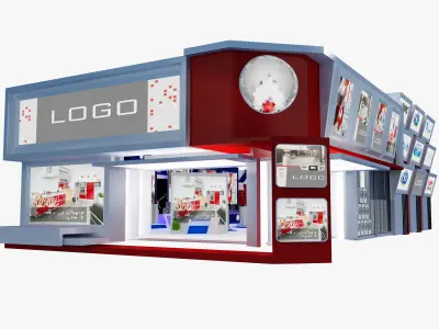 Booth Exhibition Stand a470 3D model