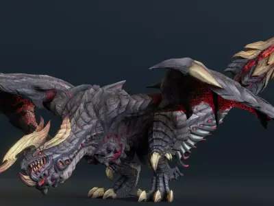Dragon Arkus  Low-poly 3D model