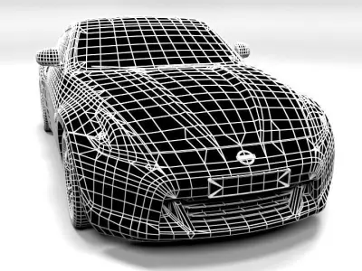 NISSAN 370Z COUPE LOWPOLY Low-poly 3D model