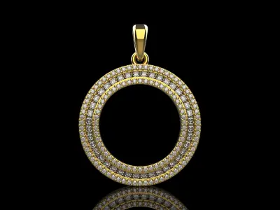 Round channel set pendant model 677 3D print model
