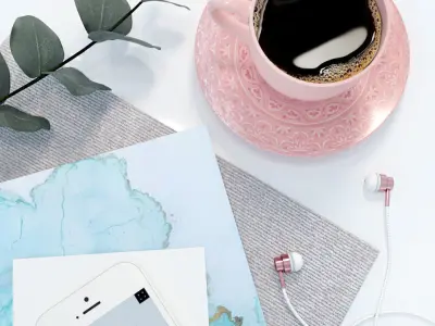 Decorative FLAT LAY set 3D model