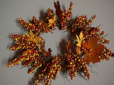 Autumn wreath 3D model