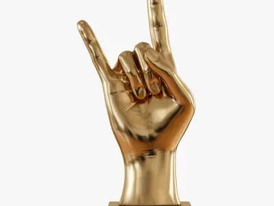 Collection of decorative statuettes of hands