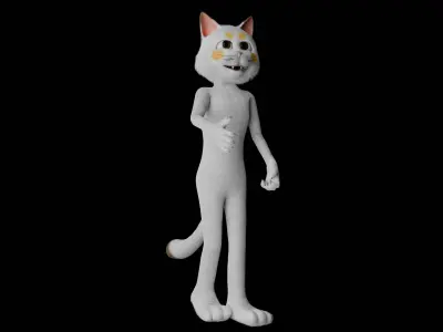 Cartoon Cartoony Kitty cat  3D model