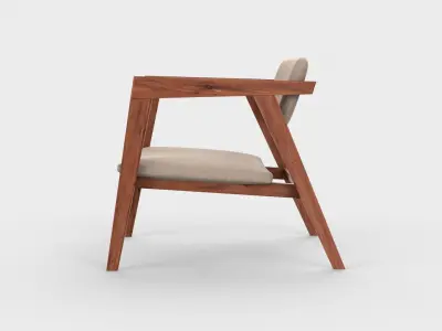 Eclipse Arm-Chair fabric Low-poly 3D model