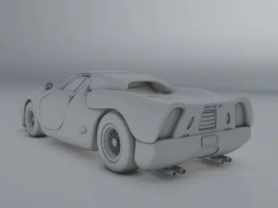 Simple Concept Sportcar  3D model