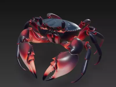 Luxury Mecha Crabs - Fashion Robotic Sea Sculpture Collection 3D Model Pack