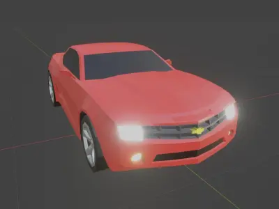 Chevrolet Camaro 2010 Low Poly  Low-poly 3D model