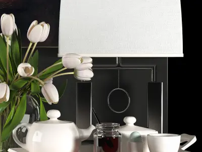 Decorative vase set 3D model