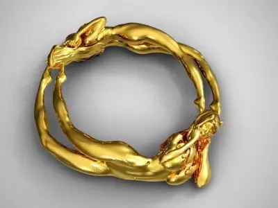 Girl Ring 3D print model