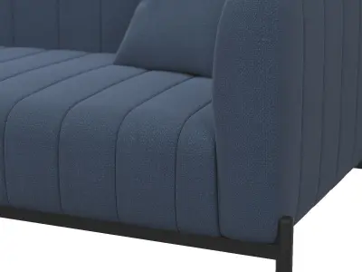 Jaxon Dark Blue Sofa 3D model