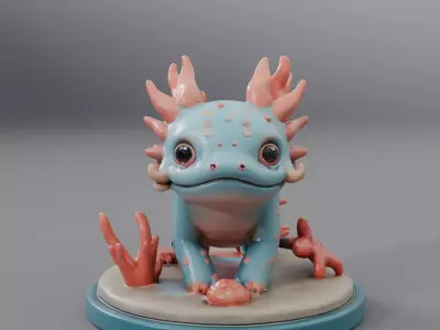 alien salamander 3D model