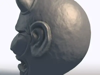 Japanese Hannya Mask Traditional Oni Demon Art  3D print model