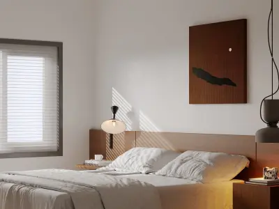 Bedroom interior scenes 3D model 19