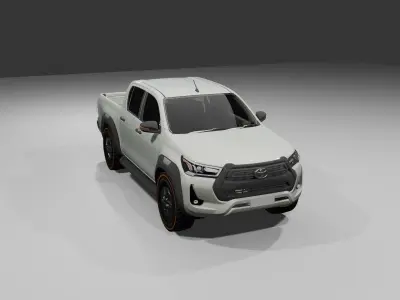 TOYOTA HILUX 2022 Low-poly 3D model