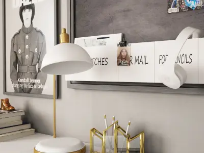 Workplace I Pottery Barn 04 3D model