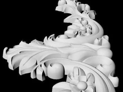 Central decor ornament for furniture 3D model 771