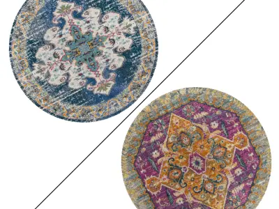 Round Rug Set 165 3D model