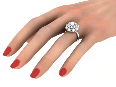 Pearl Ring 3D print model