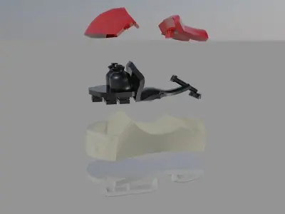 Electrical Sleigh for Santa Free 3D model