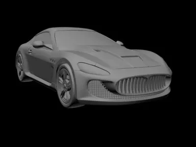Maserati car Low-poly 3D model