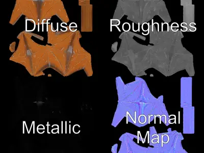 Star Wand D Model Pack Low-poly 3D model