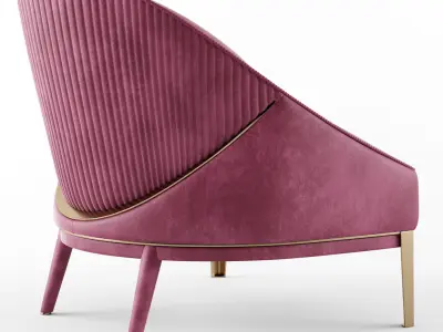 Visionnaire RosemaryUpholstered fabric armchair 3D model