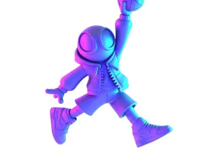 Spiderman Air Jordan 1 Chibi toy 3D print model