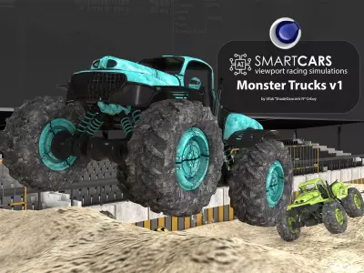 SMARTCARS AI Monster Truck Simulations v1 3D model