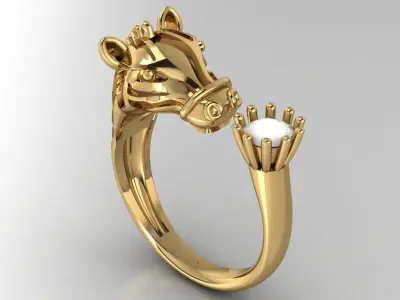 zebra ring 3D print model