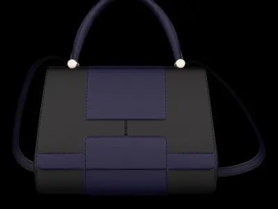 MaxMara Jbag Black Low-poly 3D model