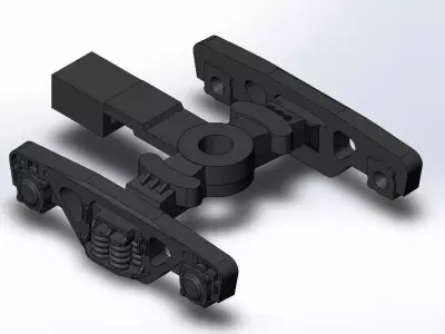 Trolley for model H0 freight car 3D print model