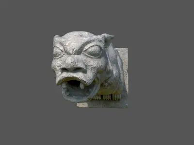 Gargoyle02 Low-poly 3D model