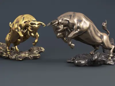 Bull sculpt 3D model