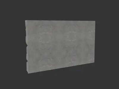 Raw Limestone Cliff Wall Segment 3D model