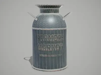 Milk Jug Low-poly 3D model
