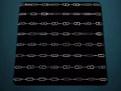 Elegant Iron Chains Trim Texture