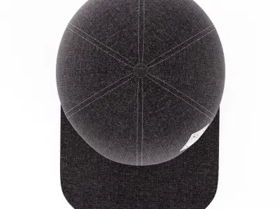 Baseball cap with qr code 3D model